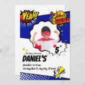 子供の誕生日すごいExvasanzaパーティーbros 招待状 (正面/裏面)