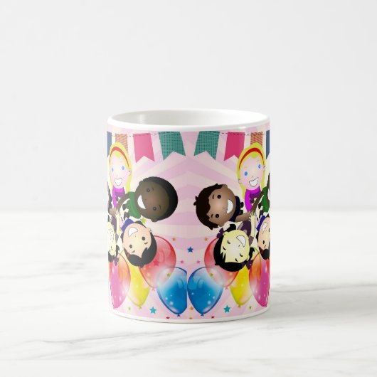 子供の誕生日とパーティー愛好家 コーヒーマグカップ (中央)