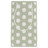 子供の誕生日におしゃれな水玉模様 - パステルグリーン スモールペーパーバッグ (正面)