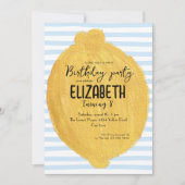 子供の誕生日におすすめのレモン パーティー招待状 招待状 (正面)