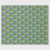 子供の誕生日のためのジャングルの野生動物 ラッピングペーパー (フラット)