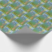 子供の誕生日のためのジャングルの野生動物 ラッピングペーパー (角)