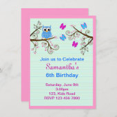 子供の誕生日のパーティの招待状 招待状 (正面/裏面)