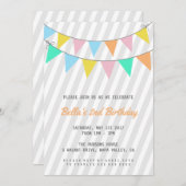 子供の誕生日のパーティの招待状 招待状 (正面/裏面)