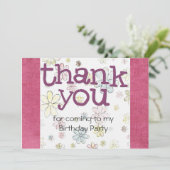 子供の誕生日のパーティーのサンキューカード 招待状 (スタンド正面)