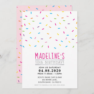 子供の誕生日のパーティーの招待のカラフルは振りかけます 招待状