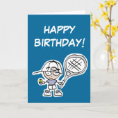 子供の誕生日の少ないテニスカード カード (黄色い花)