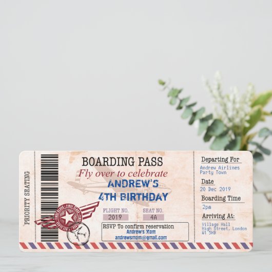 子供の誕生日の招待をカスタマイズする 招待状 (スタンド正面)