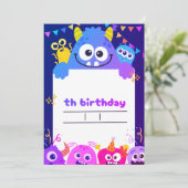 子供の誕生日の招待状カード 招待状 (スタンド正面)