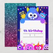 子供の誕生日の招待状カード 招待状 (正面/裏面)