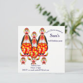 子供の誕生日の招待状 招待状 (スタンド正面)