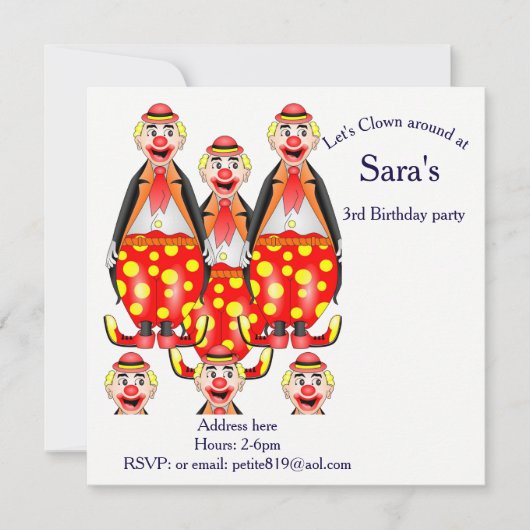 子供の誕生日の招待状 招待状 (正面)