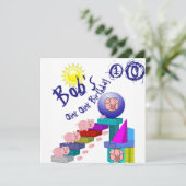 子供の誕生日の招待状 招待状 (スタンド正面)