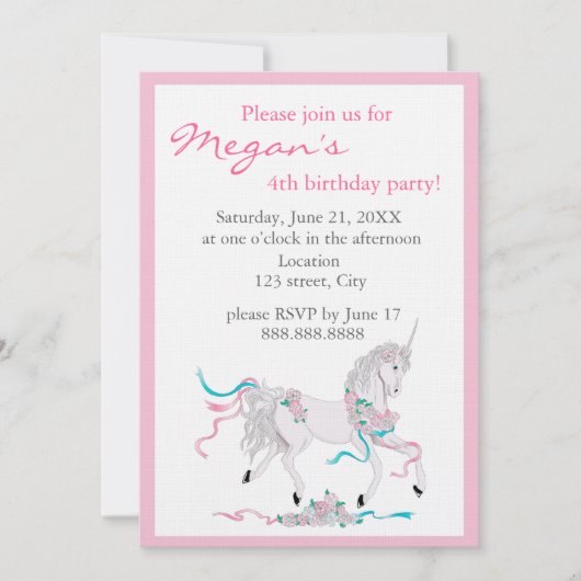 子供の誕生日の招待状 招待状 (正面)