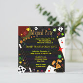 子供の誕生日の招待043の魔法のパーティー 招待状 (スタンド正面)