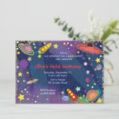 子供の誕生日の招待047: 宇宙II 招待状 (スタンド正面)