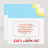 子供の誕生日の招待 招待状 (正面/裏面)