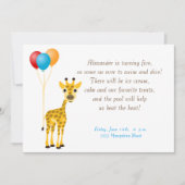 子供の誕生日の招待 招待状 (正面)