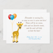 子供の誕生日の招待 招待状 (正面/裏面)