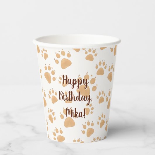 子供の誕生日の装飾 紙コップ (正面)