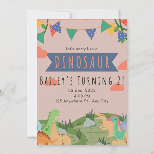 子供の誕生日の誕生日の招待,子供 招待状 (正面)