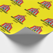 子供の誕生日のcarnavalサーカスのテントの包装紙 ラッピングペーパー (角)