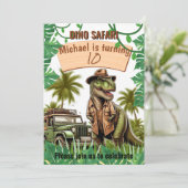 子供の誕生日への招待: Dino Safari, QRコード 招待状 (スタンド正面)