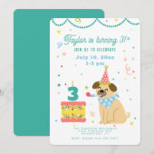 子供の誕生日をお祝い 招待状 (正面/裏面)