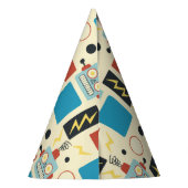 子供の誕生日アンティークロボットパターン パーティーハット (裏面)