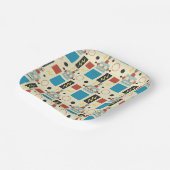 子供の誕生日アンティークロボットパターン ペーパープレート (傾斜あり)