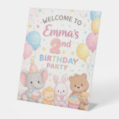 子供の誕生日ウェルカムボードバンドル 台座サイン (正面)