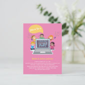 子供の誕生日オンライン ビデオチャット 仮想ライブストリーム ポストカード (スタンド正面)