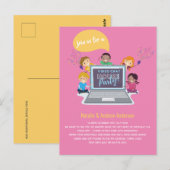 子供の誕生日オンライン ビデオチャット 仮想ライブストリーム ポストカード (正面/裏面)