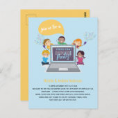 子供の誕生日オンライン ビデオ チャット 仮想ライブストリーム ポストカード (正面/裏面)