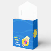 子供の誕生日カウカスタムィーブロンドガールプールパーティー フェイバーボックス (オープン)