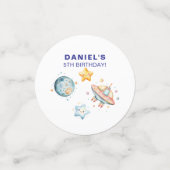 子供の誕生日カスタム宇宙をテーマにした紙吹雪 コンフェッティ (スモール正面)