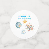 子供の誕生日カスタム宇宙をテーマにした紙吹雪 コンフェッティ (スモール正面)