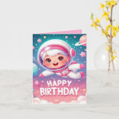 子供の誕生日カード カード (黄色い花)