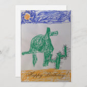 子供の誕生日カード 招待状 (正面/裏面)