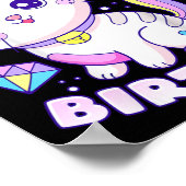 子供の誕生日ガール5歳 ポスター (角)