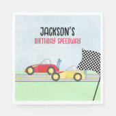 子供の誕生日キュートレースカーカスタム スタンダードランチョンナプキン (正面)