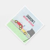 子供の誕生日キュートレースカーカスタム スタンダードランチョンナプキン (角)