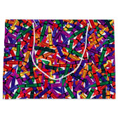 子供の誕生日クレヨンラージ抱き枕 ラージペーパーバッグ (正面)