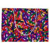 子供の誕生日クレヨンラージ抱き枕 ラージペーパーバッグ (裏面)