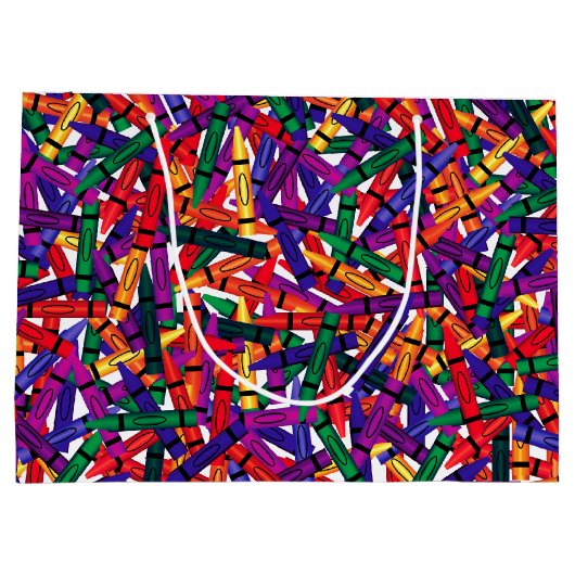 子供の誕生日クレヨンラージ抱き枕 ラージペーパーバッグ (裏面)