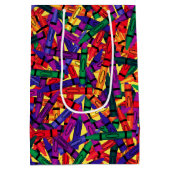 子供の誕生日クレヨン中間抱き枕 ミディアムペーパーバッグ (裏面)