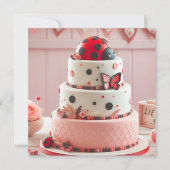 子供の誕生日ケーキにコバルトムシの飾り カード (正面)