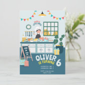 子供の誕生日ケーキ作り 招待状 (スタンド正面)