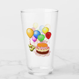 子供の誕生日ケーキ&バルーン タンブラーグラス