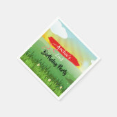 子供の誕生日サンおもしろい素朴フェスティバル スタンダードカクテルナプキン (角)